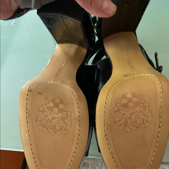 Vince Camuto Black Platform Peep-Toe Sandals- US 8 - Picture 4 of 11